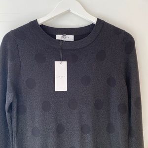 Axara Paris Black on Black Polka dot dress